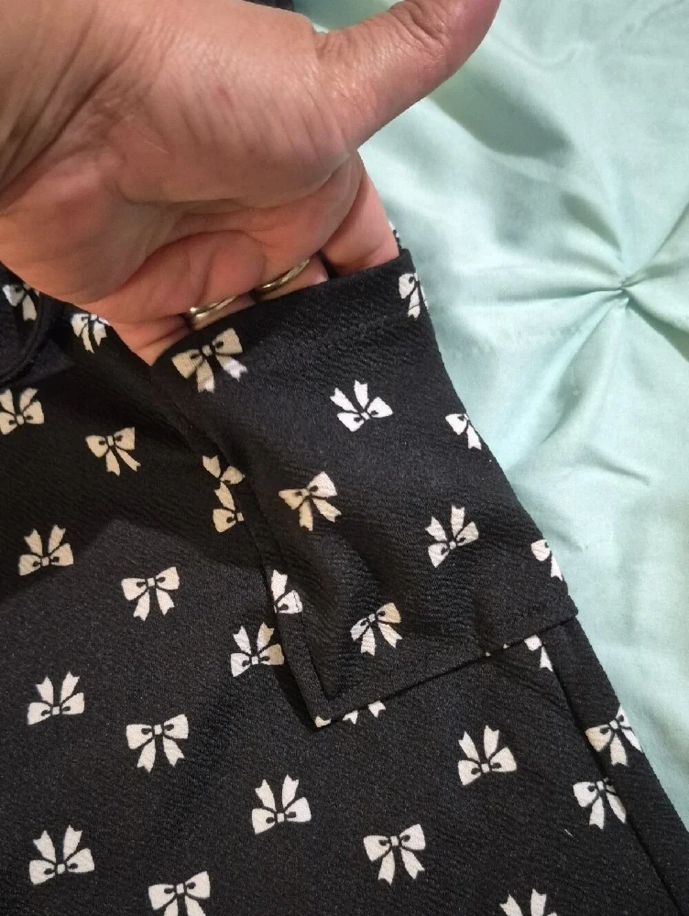 Girls Black Bow Print Sundress